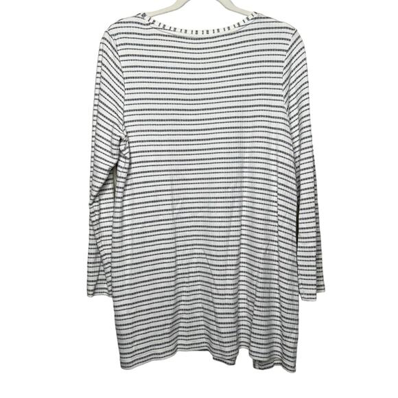 Chico's Striped Long Sleeved Side Button Tunic Size 2 Large - Picture 7 of 7